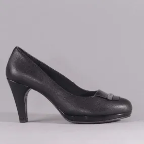 High Heel Court Shoe in Black - 12055